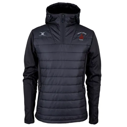 gilbert-rugby-oban-lorne-rfc-pro-active-quarter-zip-jacket-adulto-nero image 1