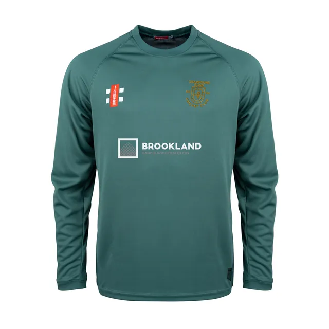 gray-nicolls-matrix-v2-grampound-road-cc-t-shirt-manica-lunga-verde-senior image 1