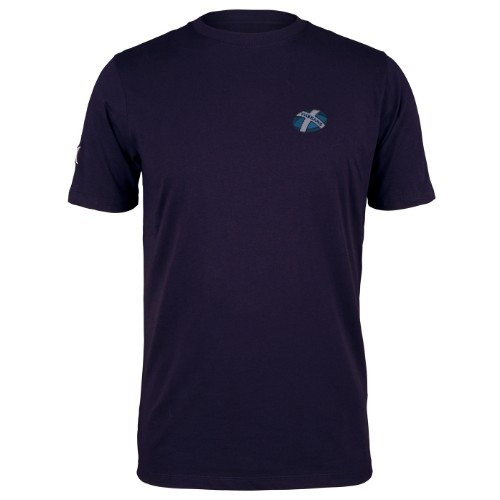 gilbert-rugby-caledonian-thebans-rfc-quest-t-shirt-uomo-blu-navy-cotone-organico image 1