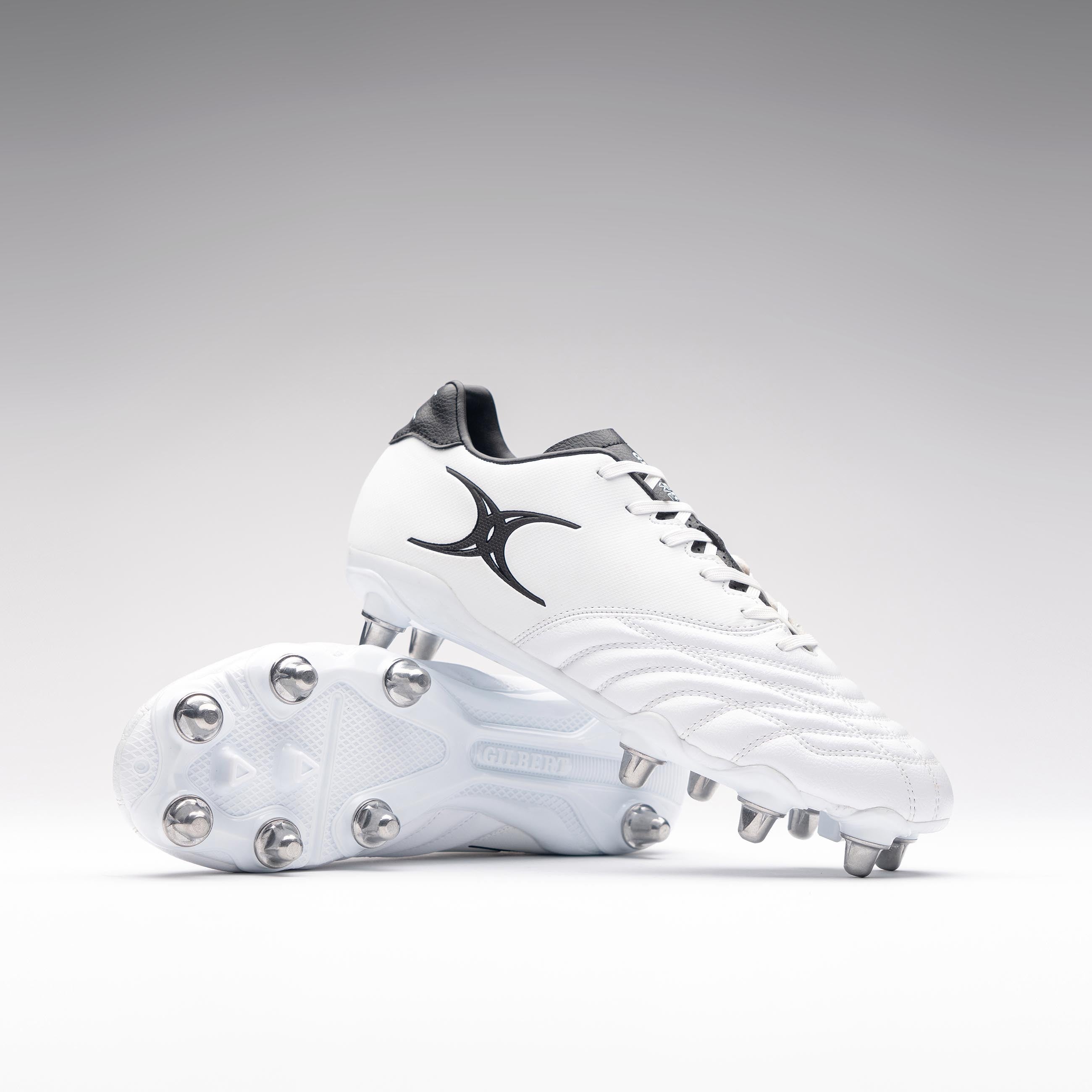 gilbert-rugby-sidestep-icon-8s-scarpe-rugby-senior-nero-bianco image 4
