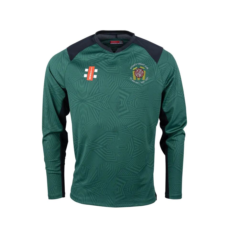 gray-nicolls-pro-t20-maglia-cricket-manica-lunga-senior-verde-nero-royal-botanic image 1