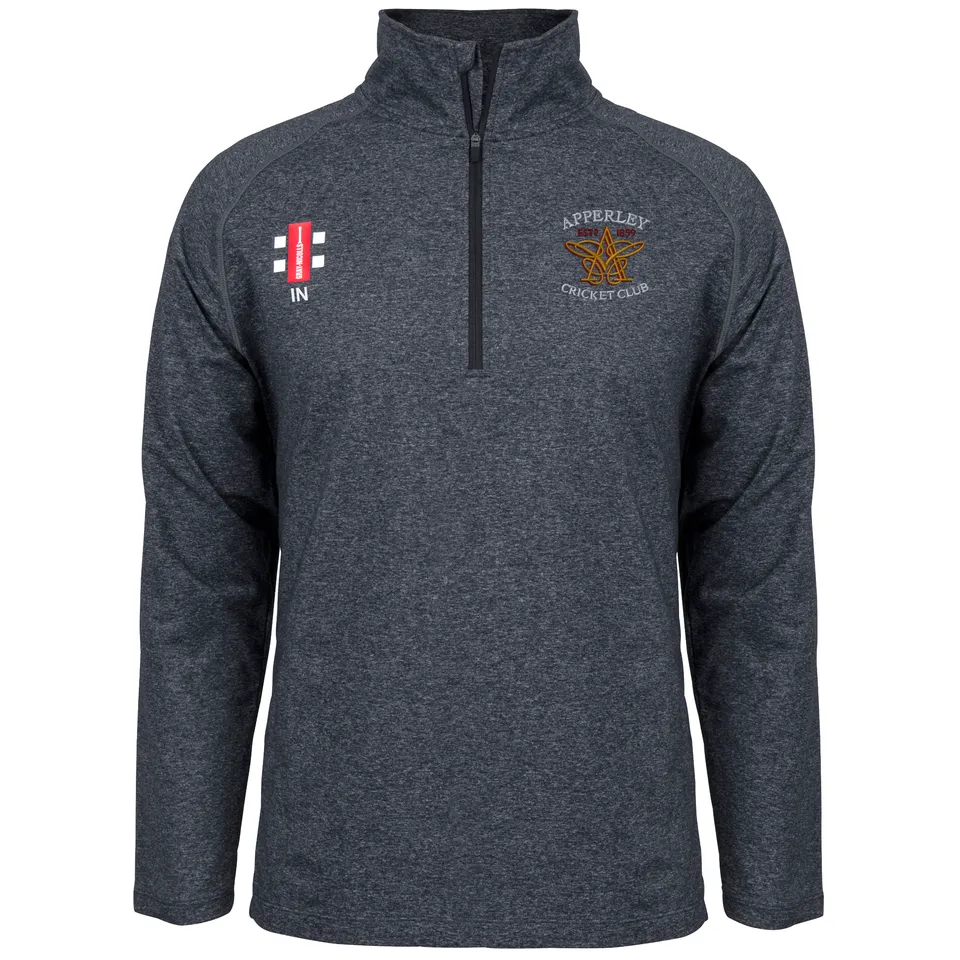 gray-nicolls-apperley-cc-senior-velocity-mid-layer-nero-con-mezza-zip image 1