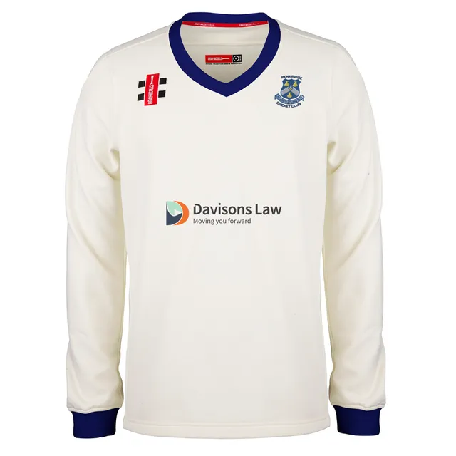 gray-nicolls-penkridge-cc-pro-performance-maglione-match-avorio-blu-junior image 1