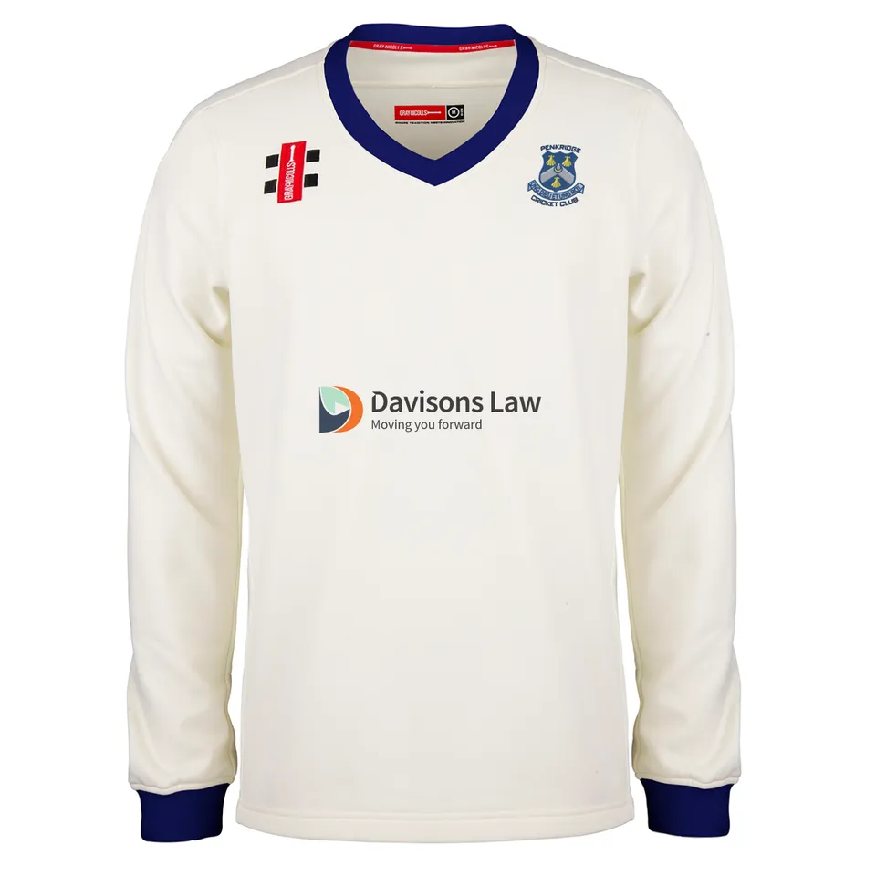 gray-nicolls-penkridge-cc-pro-performance-maglione-match-avorio-blu-junior image 1