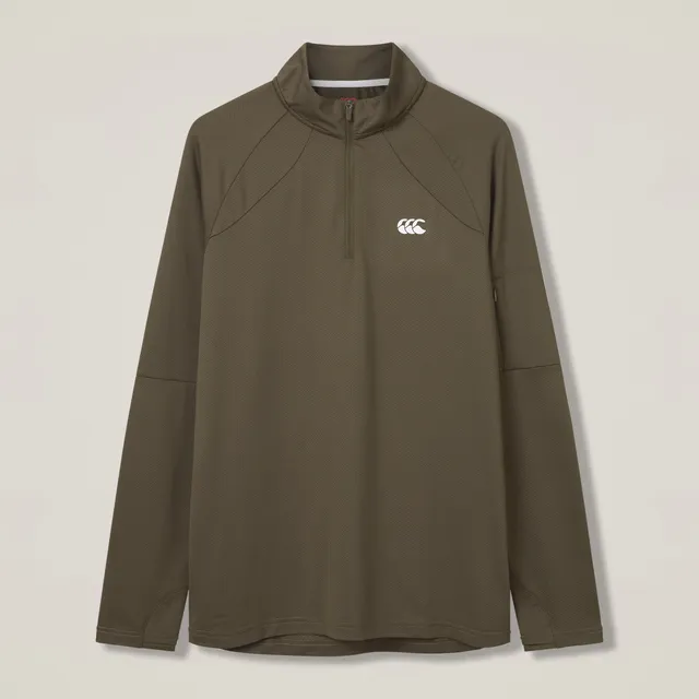 canterbury-tempo-felpa-1-4-zip-uomo-verde-performance image 1