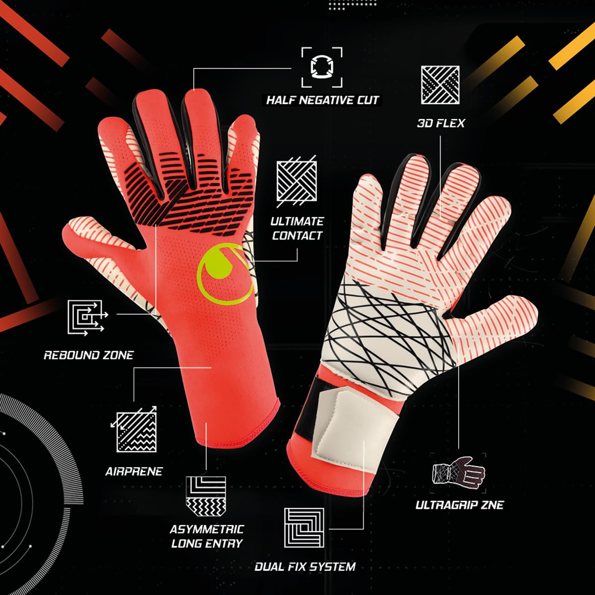 uhlsport-fm-zne-ultragrip-hn-guanti-da-portiere-calcio-uomo image 2
