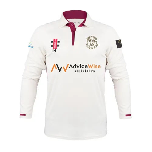 gray-nicolls-bow-green-cc-pro-performance-v3-camicia-manica-lunga-senior-avorio- image 1