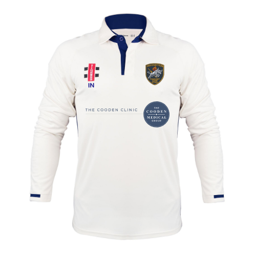 gray-nicolls-1066-cc-senior-shirt-manica-lunga-pro-performance-v3-avorio-blu-nav image 1