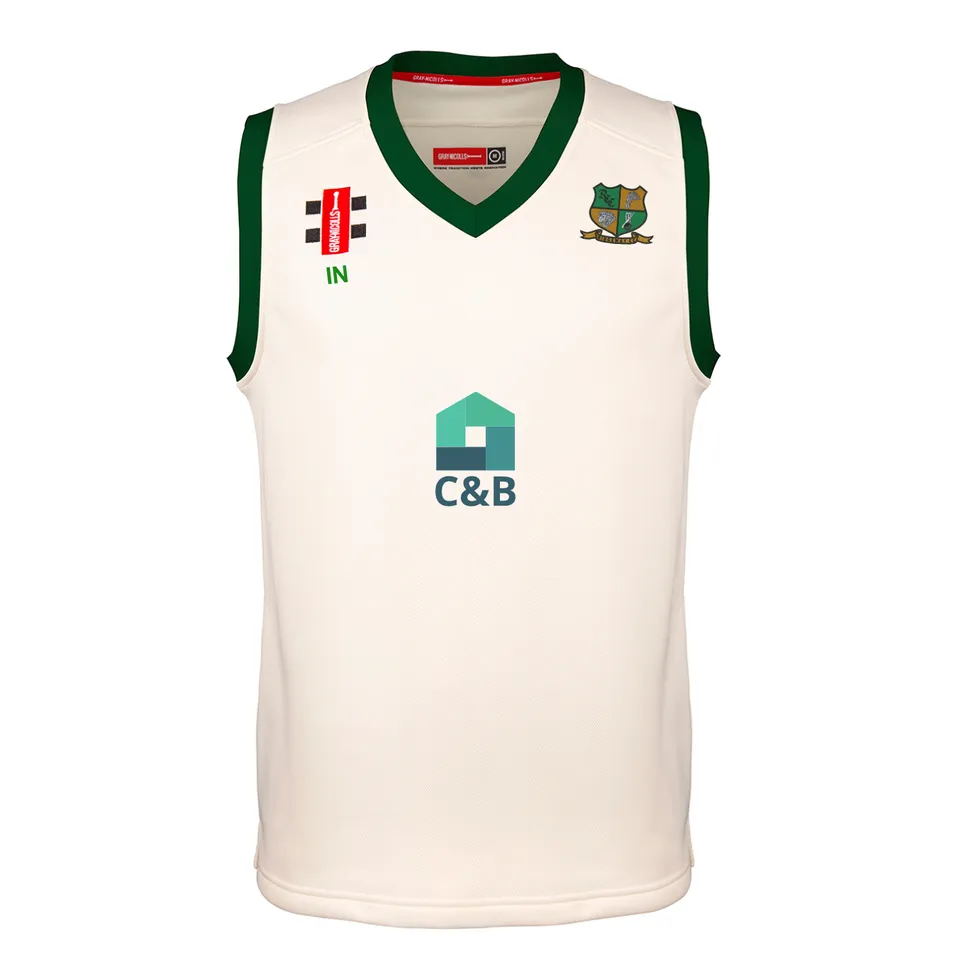 gray-nicolls-pro-performance-gilet-match-avorio-verde-senior-ridgeway-cc image 1