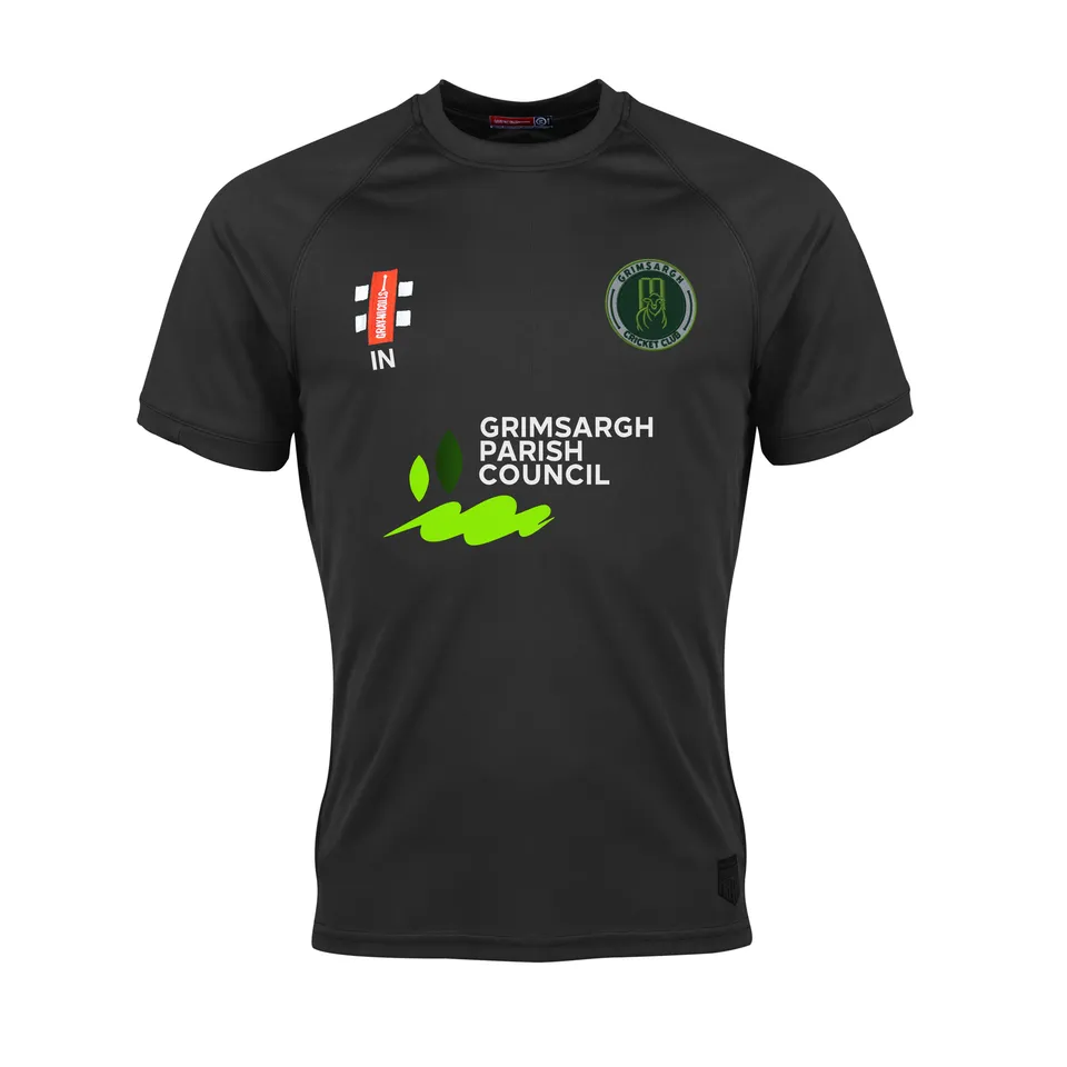 gray-nicolls-matrix-v2-t-shirt-cricket-manica-corta-senior-grimsargh-cc-nero image 1