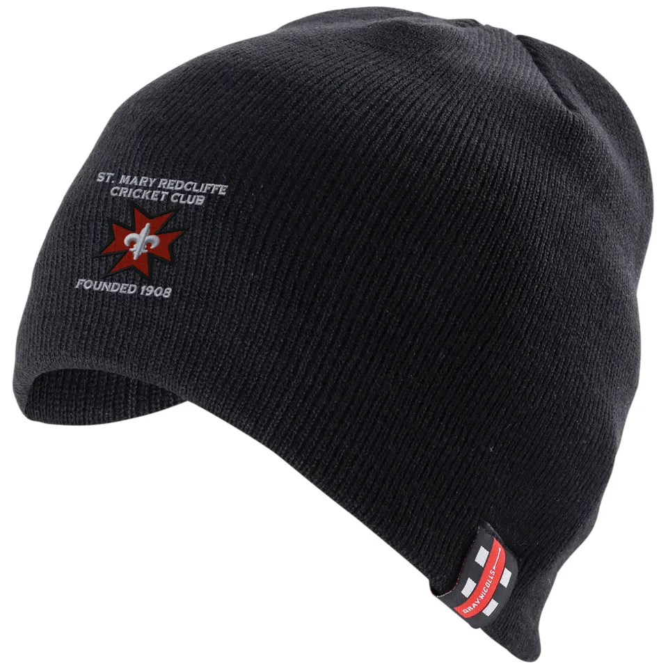 gray-nicolls-st-mary-redcliffe-beanie-hat-adulto-nero-cappello-cricket image 1