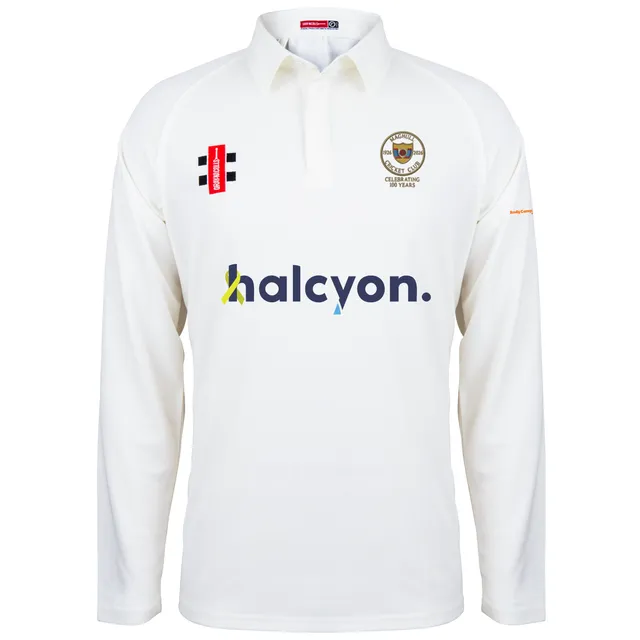 gray-nicolls-matrix-v2-maglia-cricket-manica-lunga-junior-maghull-cc-ivory-100th image 1
