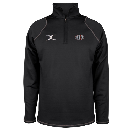 gilbert-rugby-next-gen-xv-felpa-quest-1-4-zip-uomo-nero image 1