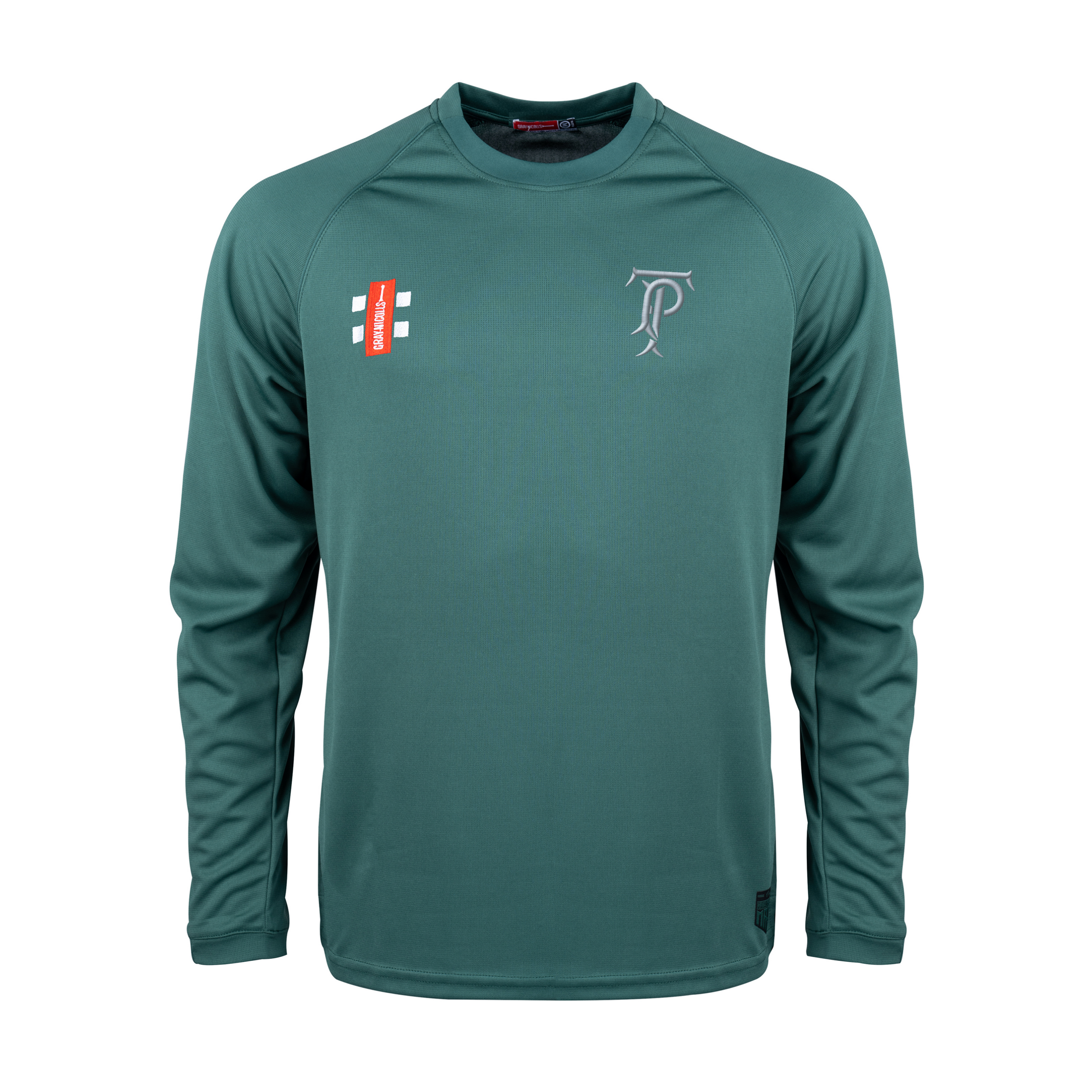 gray-nicolls-matrix-v2-maglia-cricket-manica-lunga-junior-tendring-park-cc-verde image 1