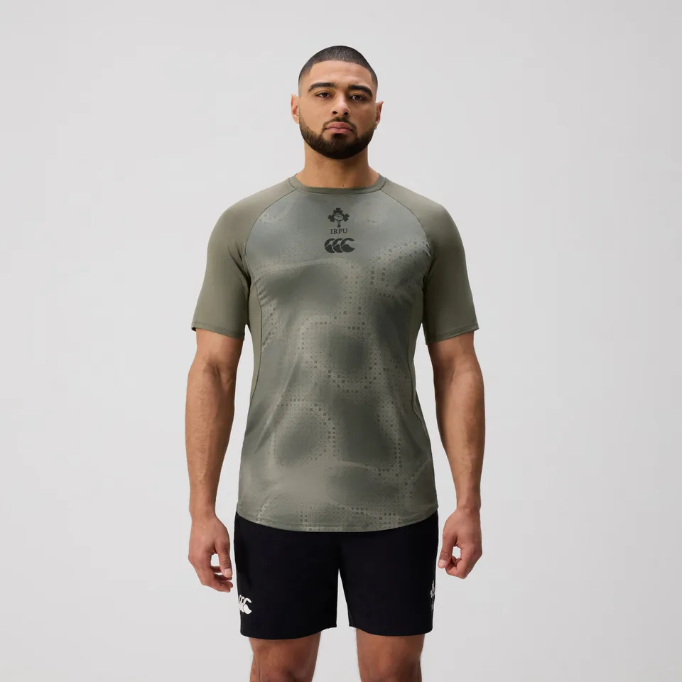 canterbury-ireland-superlight-tee-uomo-khaki-maglia-allenamento image 1