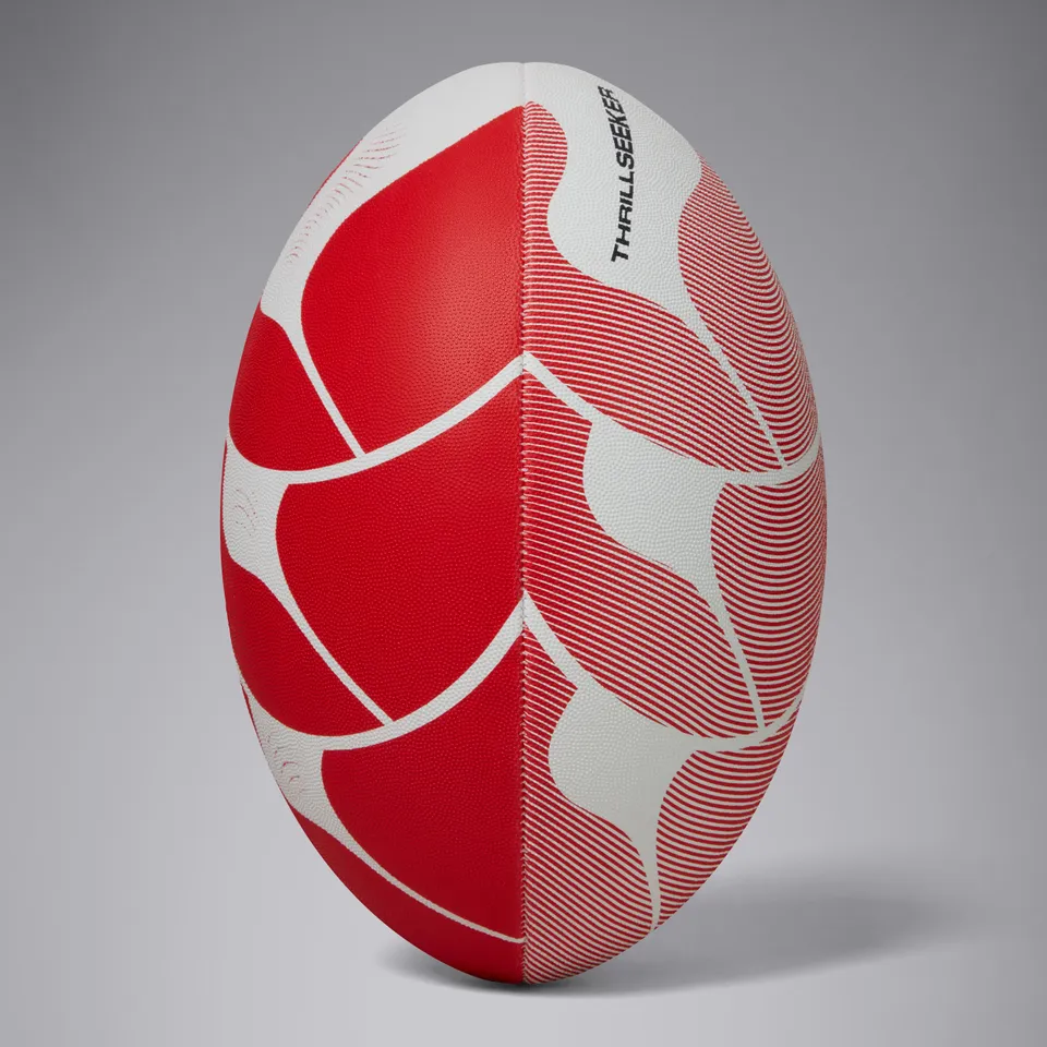 canterbury-thrillseeker-play-pallone-rugby-allenamento-rosso-bianco image 1