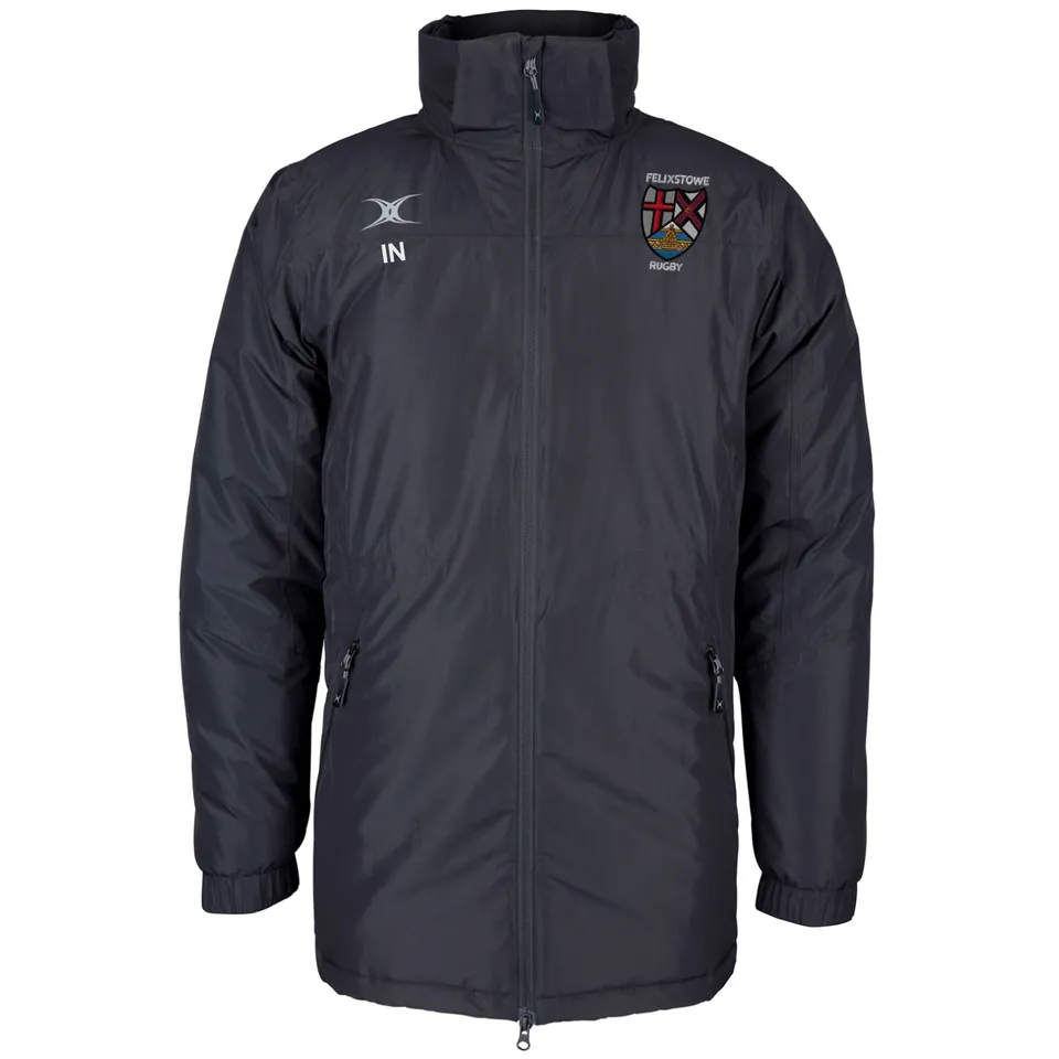 gilbert-rugby-pro-giacca-all-weather-senior-felixstowe-rfc-nero image 1