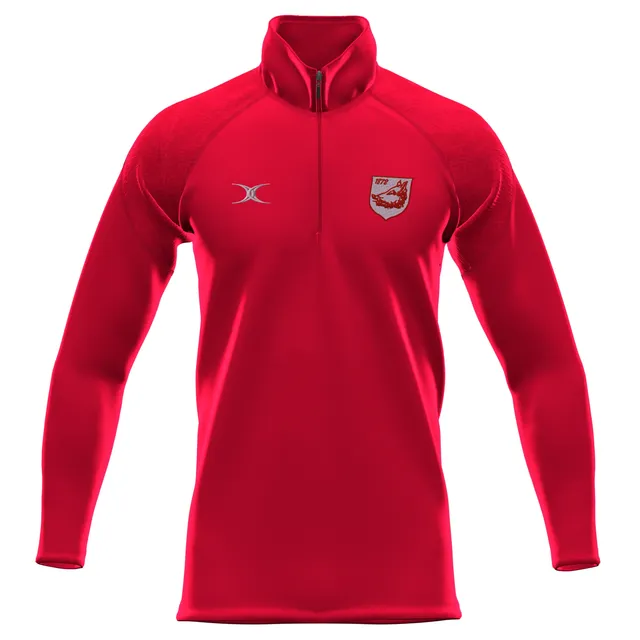 gilbert-rugby-bromsgrove-rfc-gts-pile-1-4-zip-senior-rosso image 1