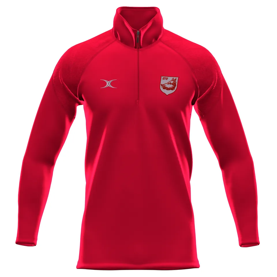 gilbert-rugby-bromsgrove-rfc-gts-pile-1-4-zip-senior-rosso image 1