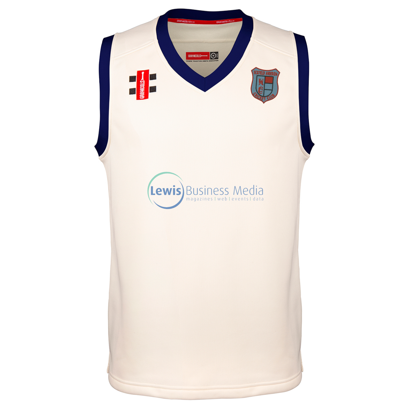 gray-nicolls-uckfield-anderida-cc-junior-pro-performance-gilet-match-avorio-navy image 1