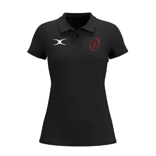 gilbert-rugby-army-rugby-union-atom-polo-manica-corta-nera-donna image 1