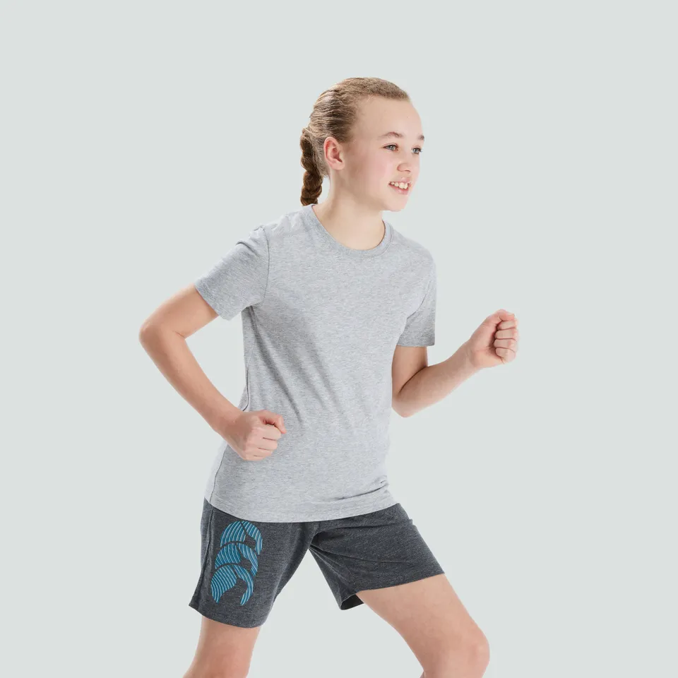 canterbury-junior-unisex-club-plain-tee-t-shirt-grigia image 1