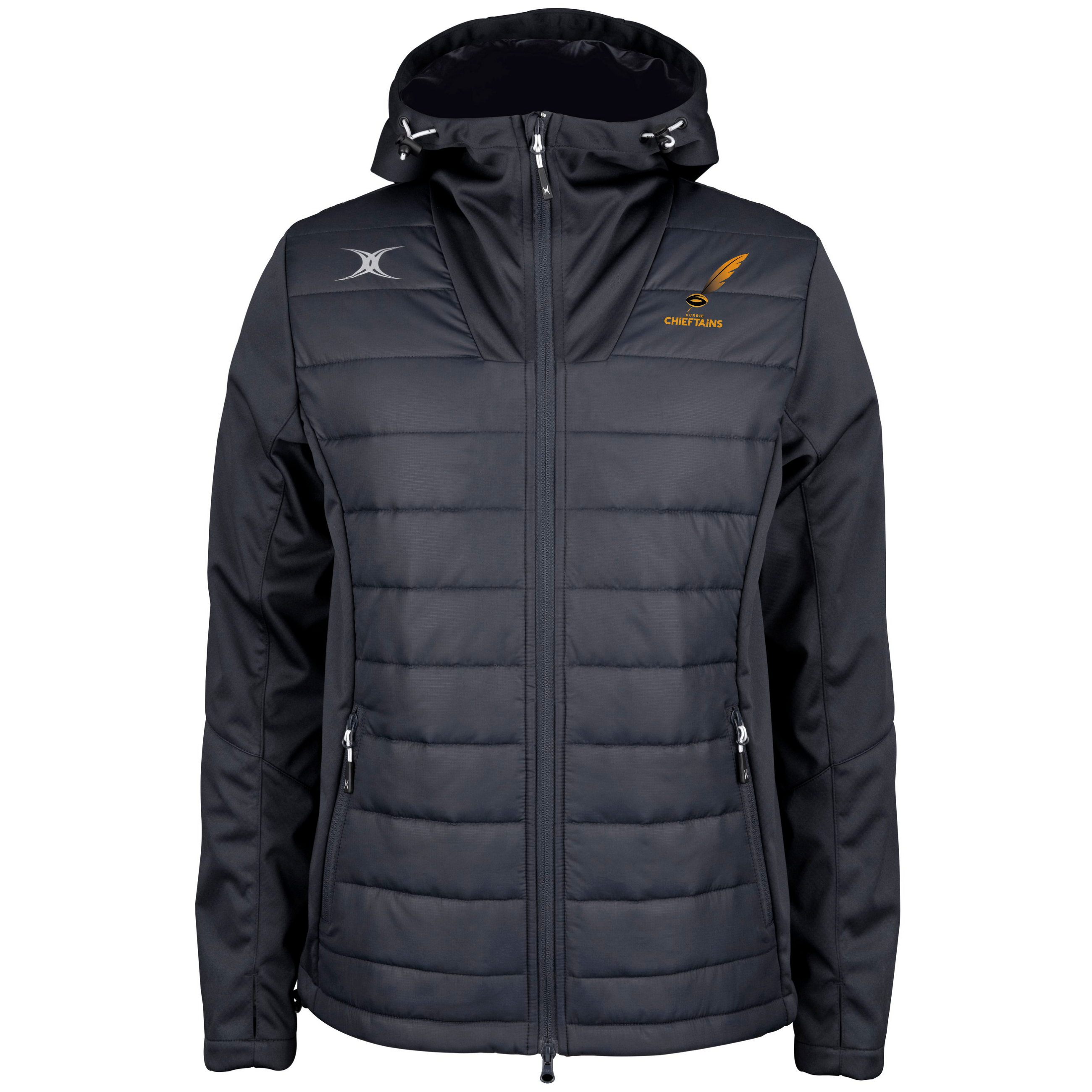 gilbert-rugby-currie-chieftains-pro-active-full-zip-jacket-senior-nero image 1
