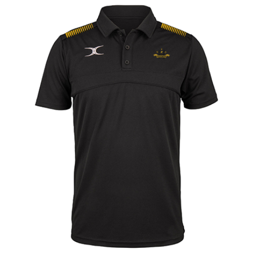 gilbert-rugby-crowthorne-rfc-photon-ii-polo-manica-corta-nera-polo-rugby-senior image 1