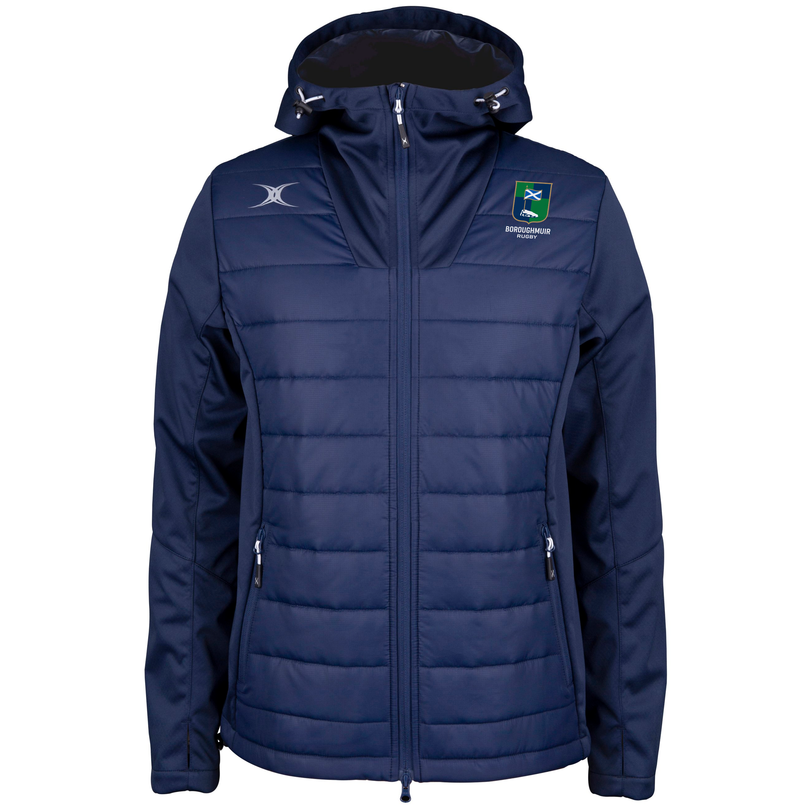 gilbert-rugby-boroughmuir-giacca-pro-active-full-zip-adulto-blu-navy image 1