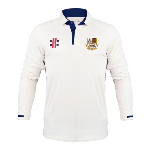 gray-nicolls-pro-performance-v3-maglia-cricket-l-s-winsford-cc-senior-avorio-blu image 1