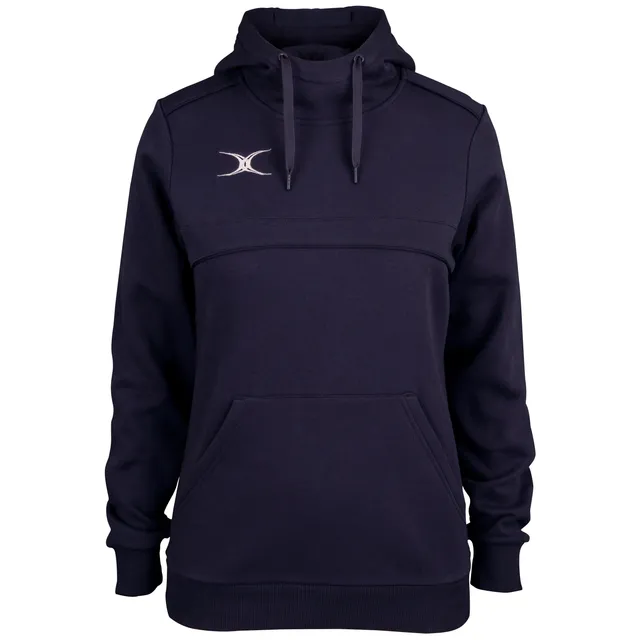 gilbert-rugby-photon-felpa-con-cappuccio-donna-nero-e-blu-navy image 1