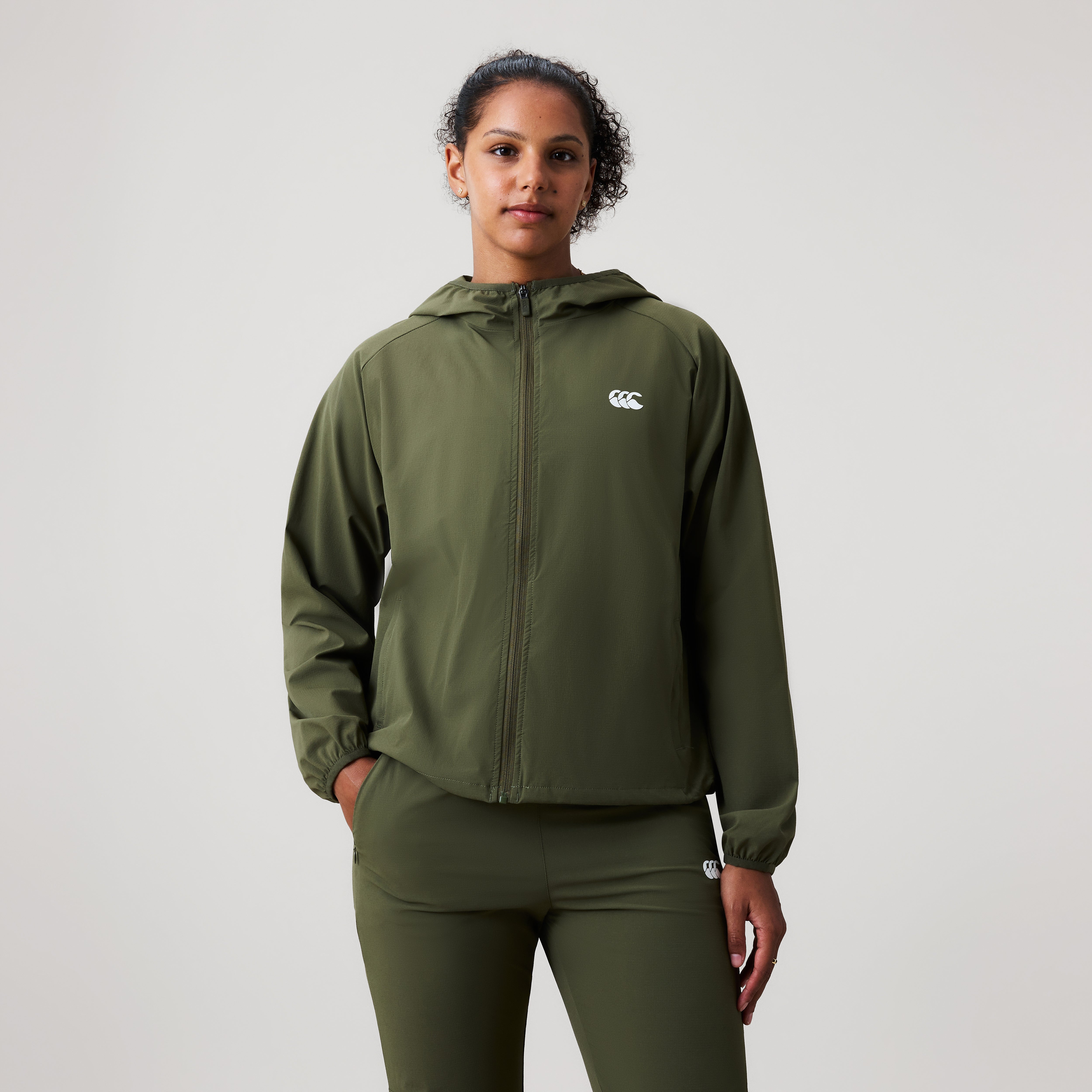 canterbury-womens-tempo-packaway-giacca-full-zip-verde image 3