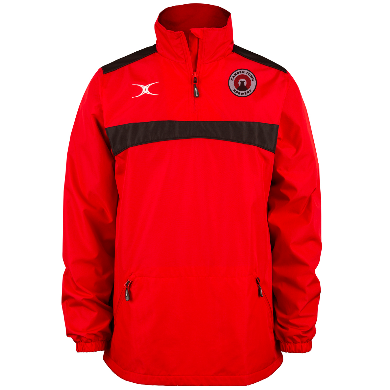 gilbert-rugby-camden-town-brewery-photon-1-4-zip-jacket-rosso-nero image 1