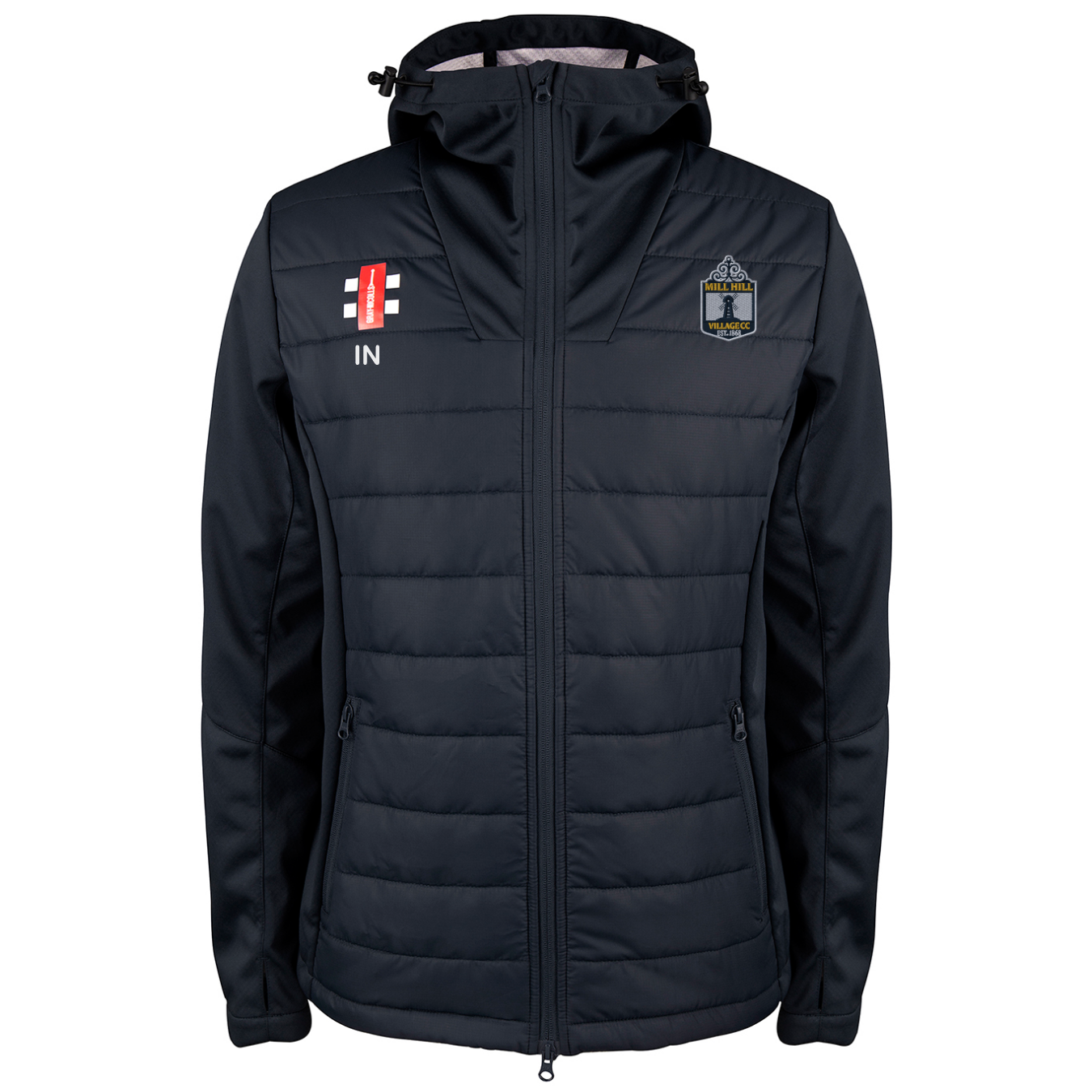 gray-nicolls-mill-hill-village-cc-pro-performance-giacca-allenamento-nera-senior image 1