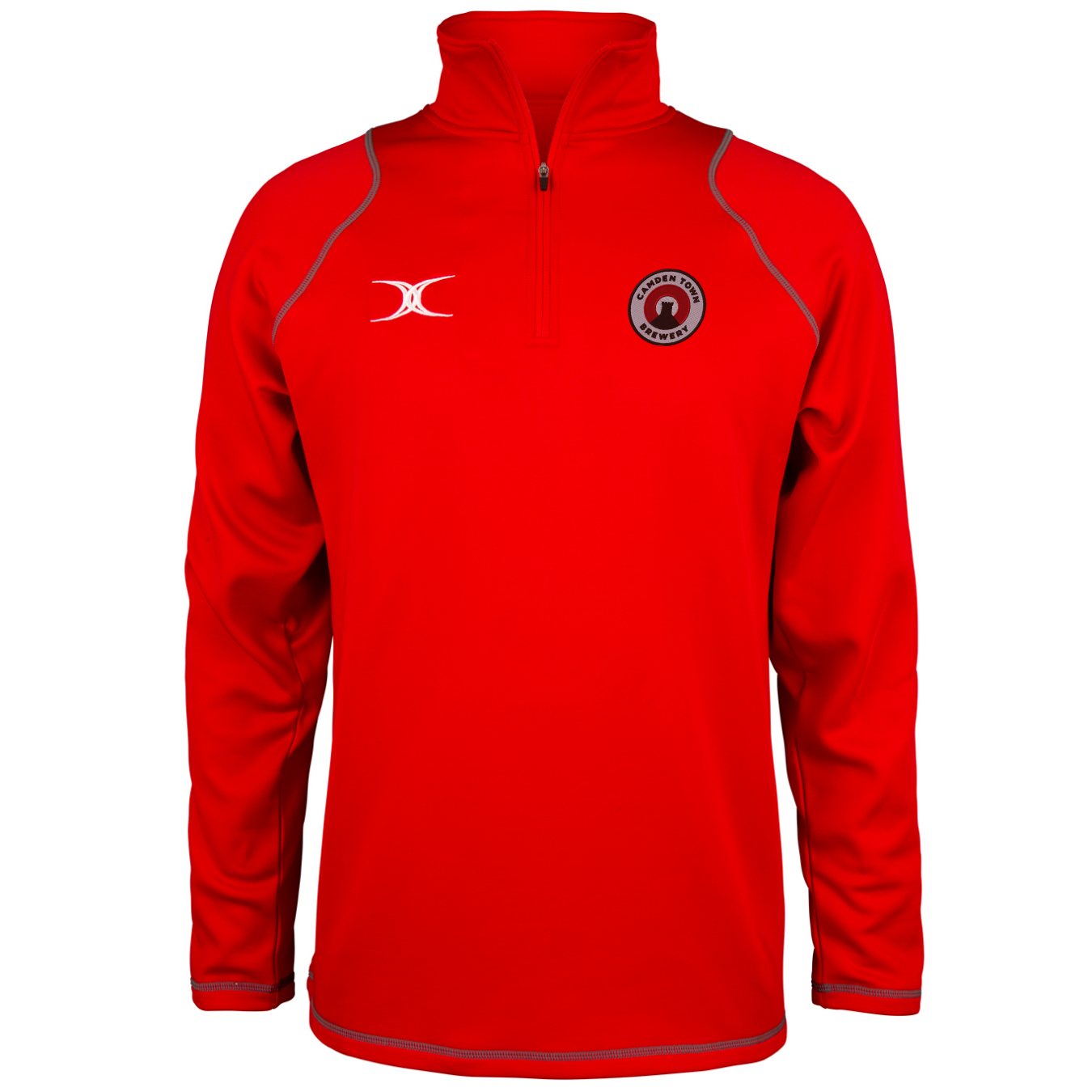 gilbert-rugby-camden-town-brewery-quest-pile-1-4-zip-uomo-rosso image 1