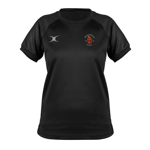 gilbert-rugby-northumberland-rfu-evo-t-shirt-donna-nera image 1