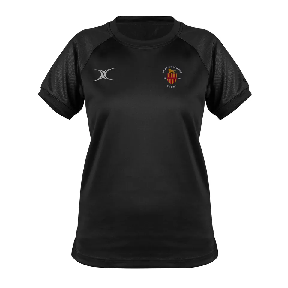 gilbert-rugby-northumberland-rfu-evo-t-shirt-donna-nera image 1