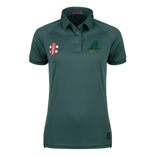 gray-nicolls-matrix-v2-polo-cricket-donna-manica-corta-verde-corvedale-cc image 1