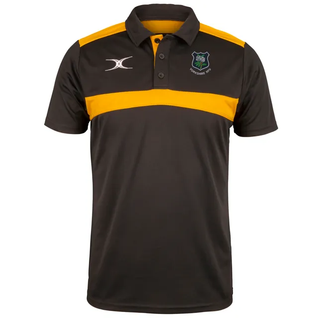 gilbert-rugby-yorkshire-pdg-photon-polo-uomo-nero-oro image 1