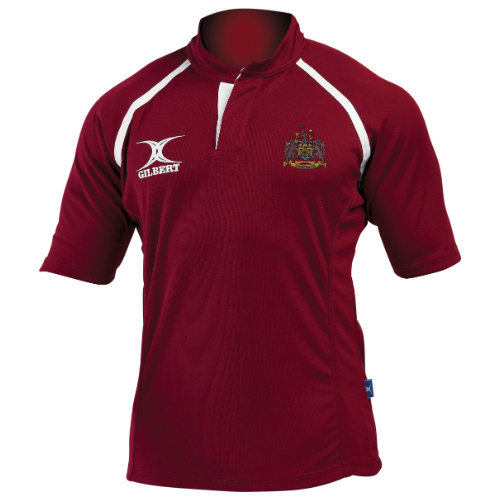 gilbert-rugby-newcastle-staffs-rufc-xact-ii-maglia-monochrome-bambino-bordeaux image 1