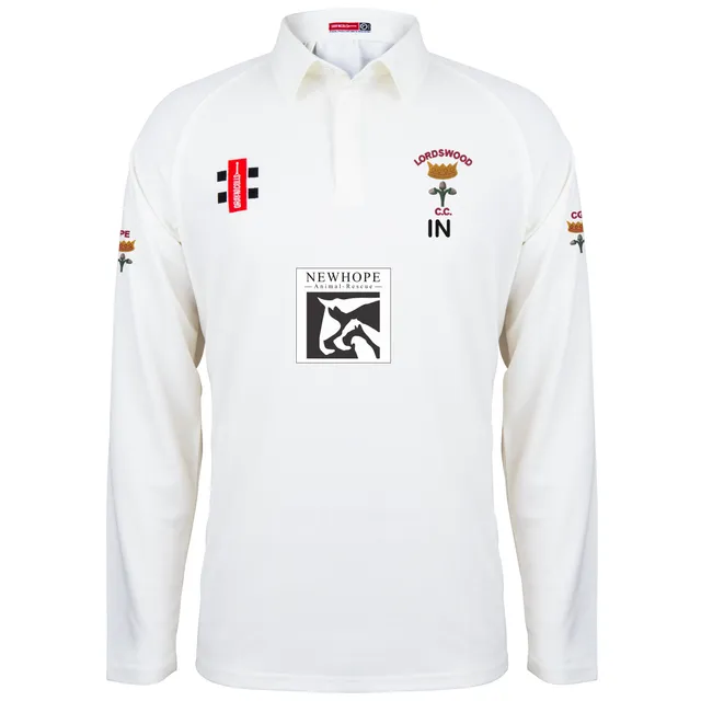 gray-nicolls-lordswood-cc-matrix-v2-maglia-cricket-manica-lunga-senior-avorio image 1
