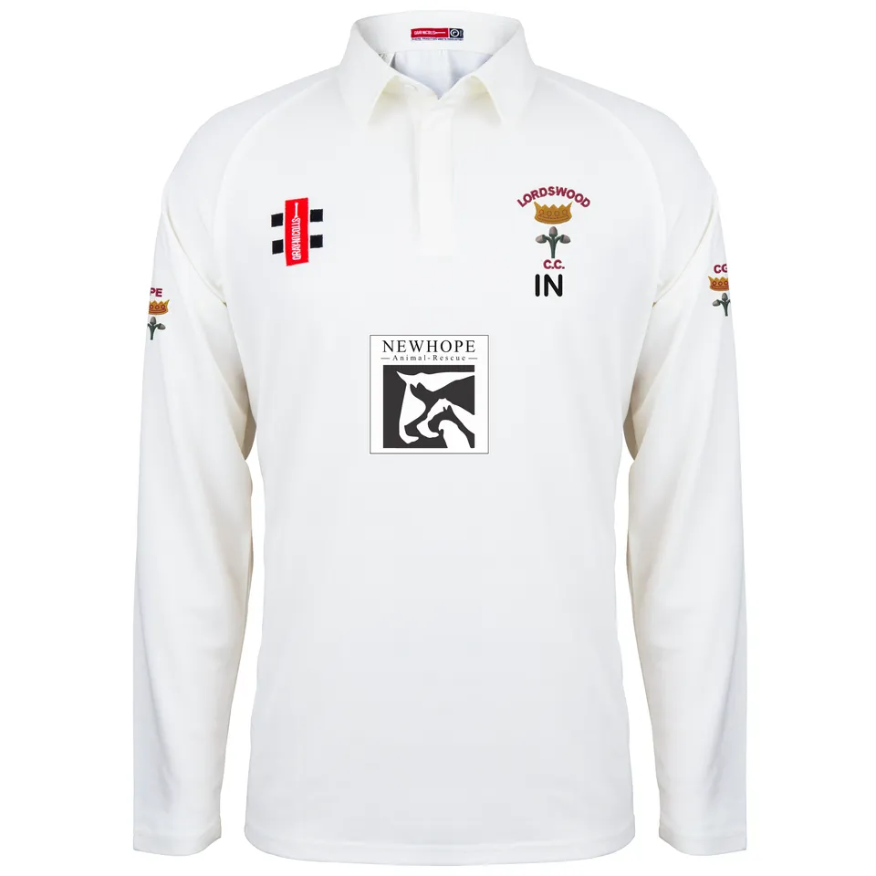 gray-nicolls-lordswood-cc-matrix-v2-maglia-cricket-manica-lunga-senior-avorio image 1