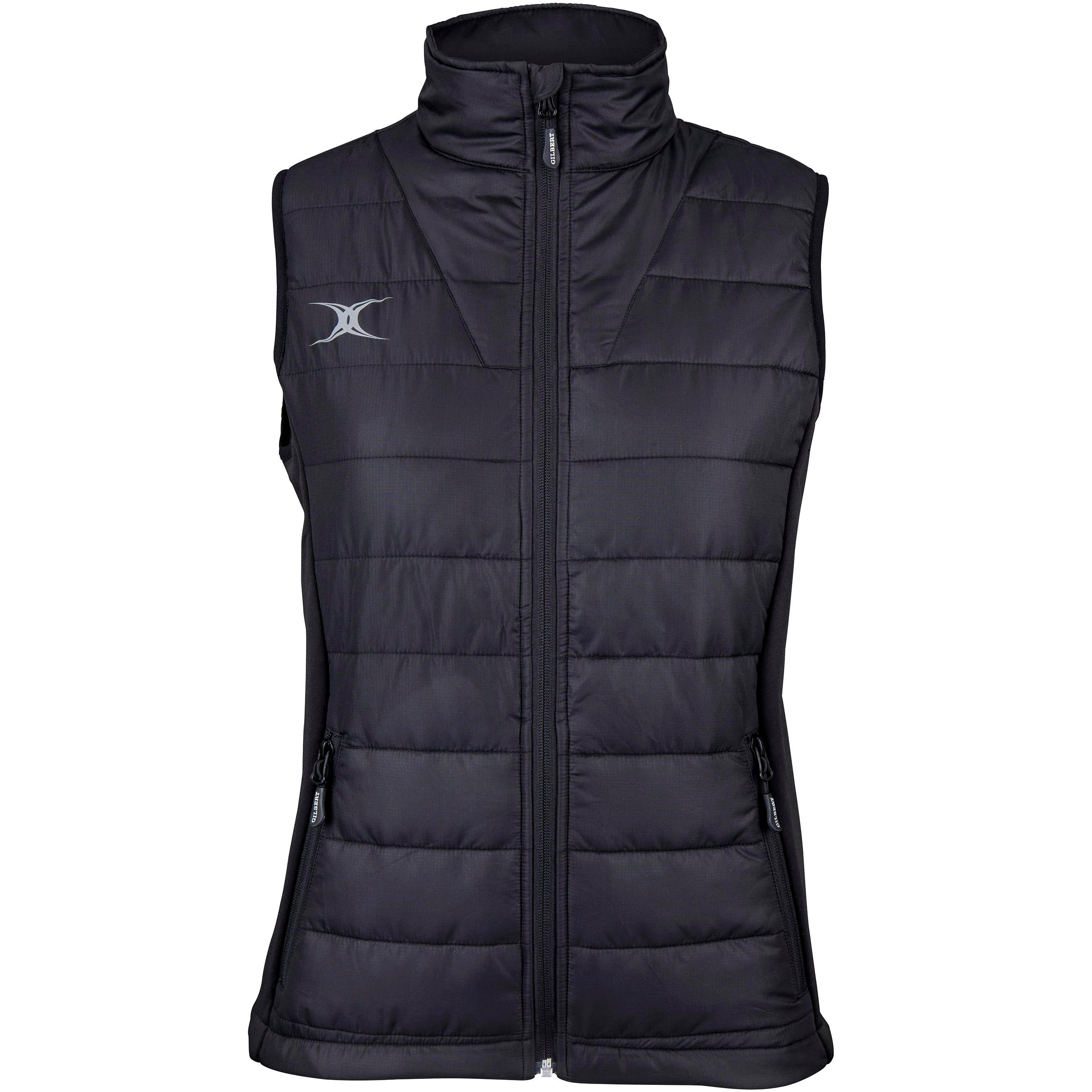 gilbert-rugby-pro-gilet-bodywarmer-rugby-donna-nero-blu-navy image 4
