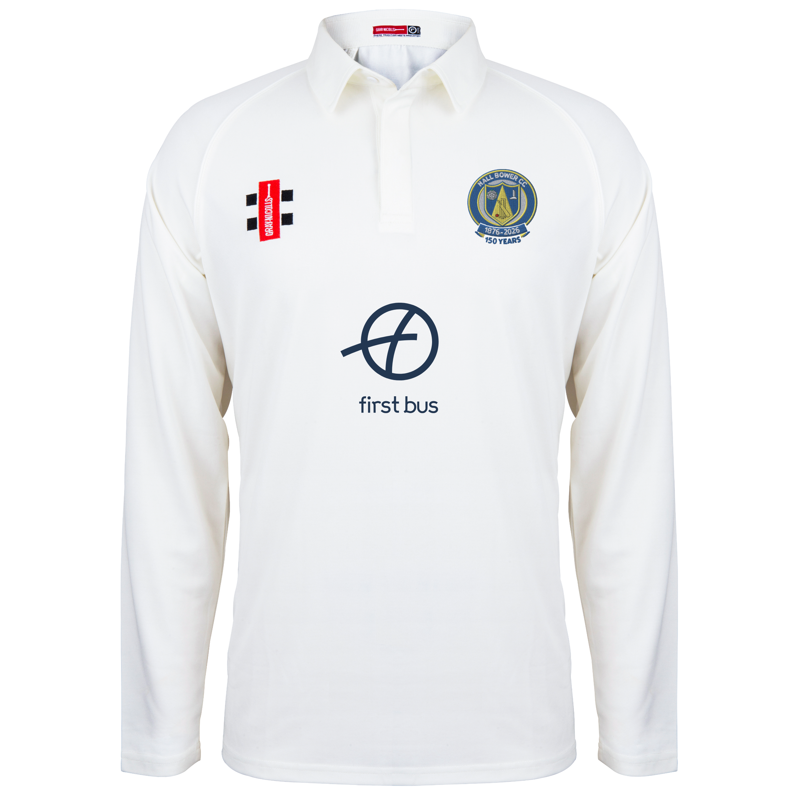 gray-nicolls-hall-bower-cc-senior-matrix-v2-maglia-l-s-ivory image 1