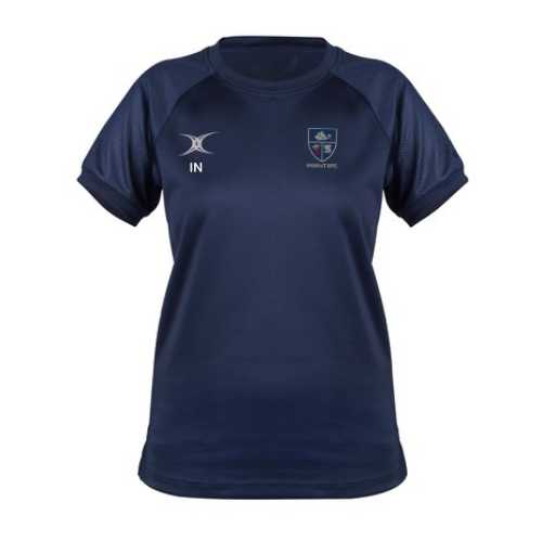 gilbert-rugby-havant-rfc-evo-t-shirt-donna-blu-navy-manica-corta image 1