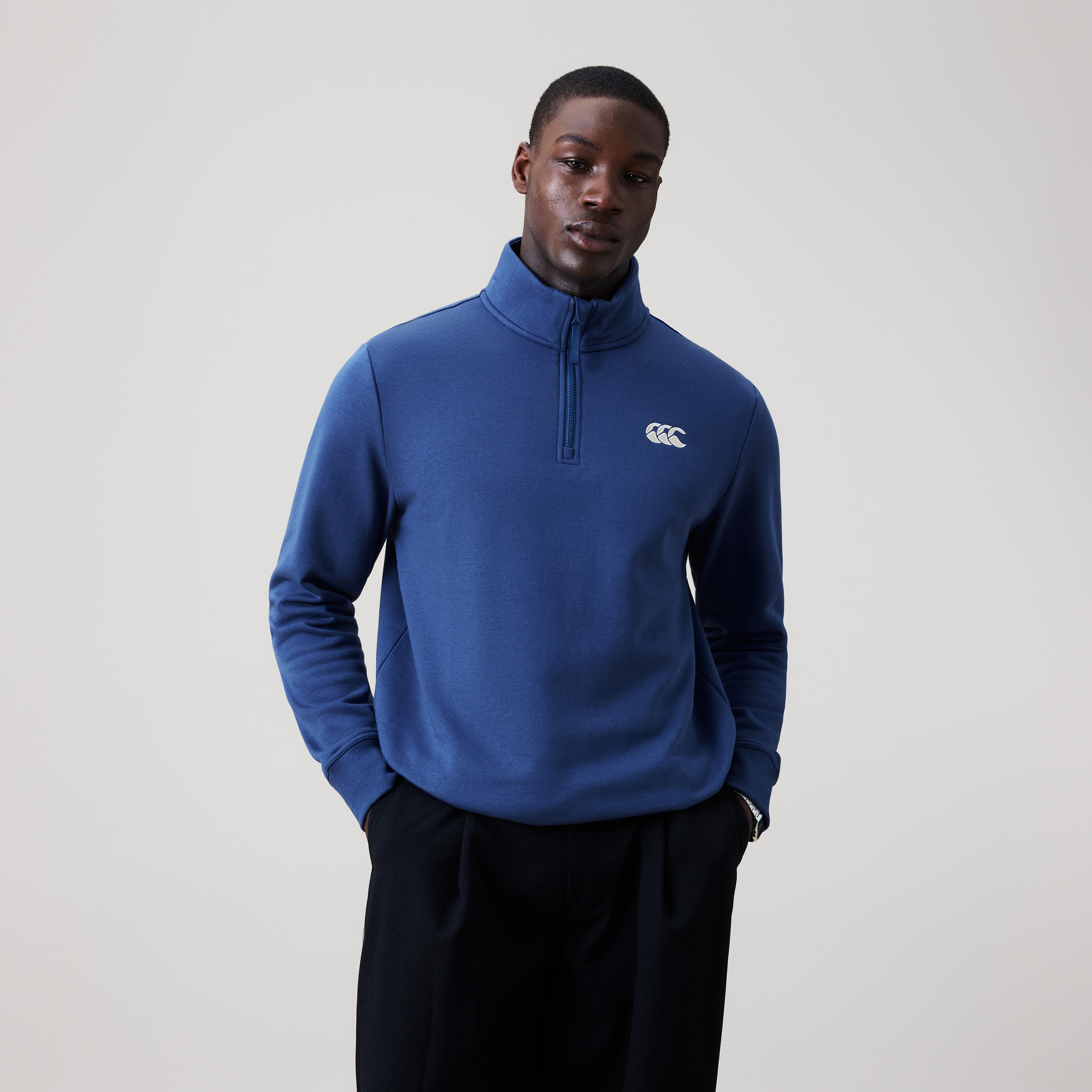 canterbury-open-hem-felpa-1-4-zip-uomo-blu image 3