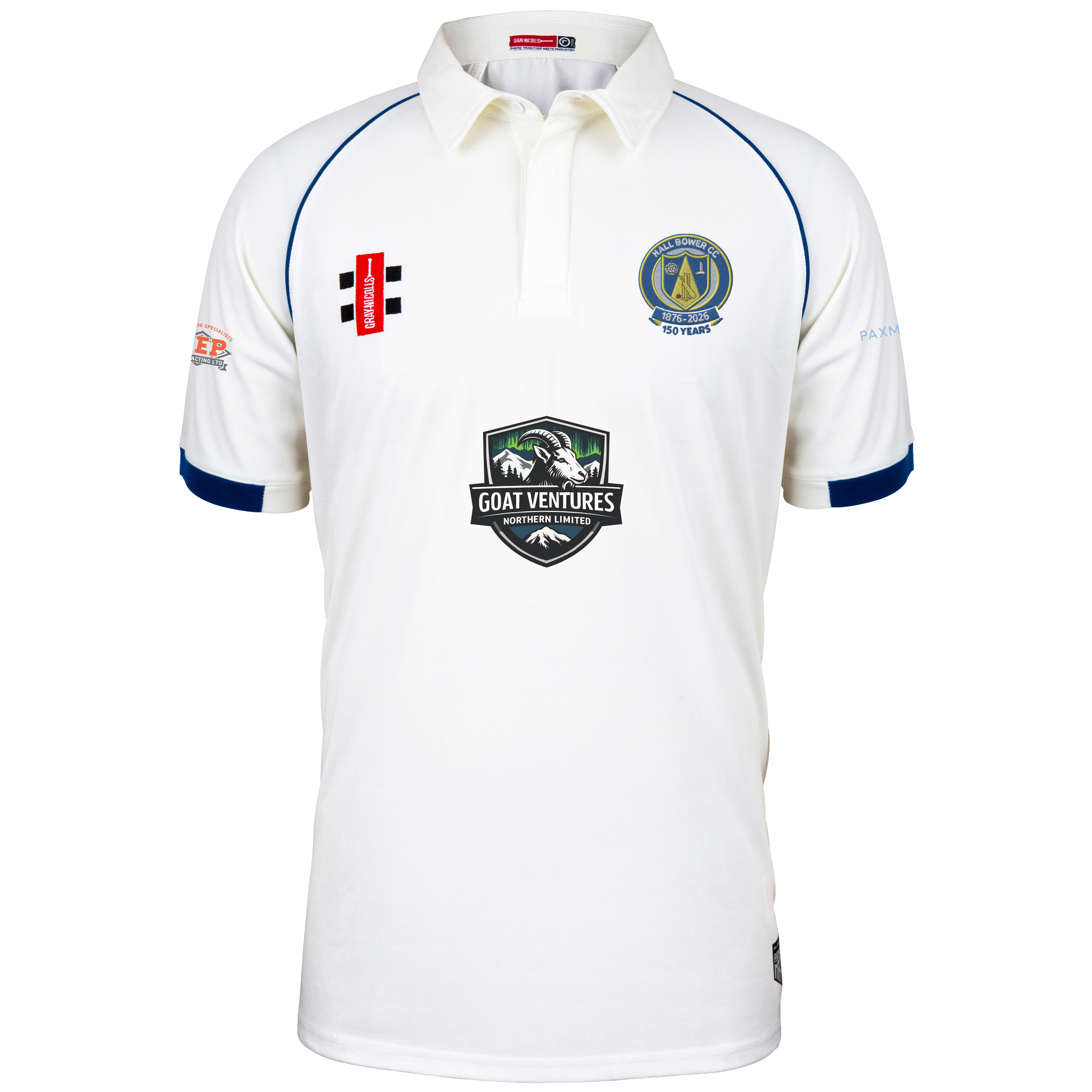 gray-nicolls-matrix-v2-maglia-cricket-s-s-senior-hall-bower-cc-avorio-navy image 1