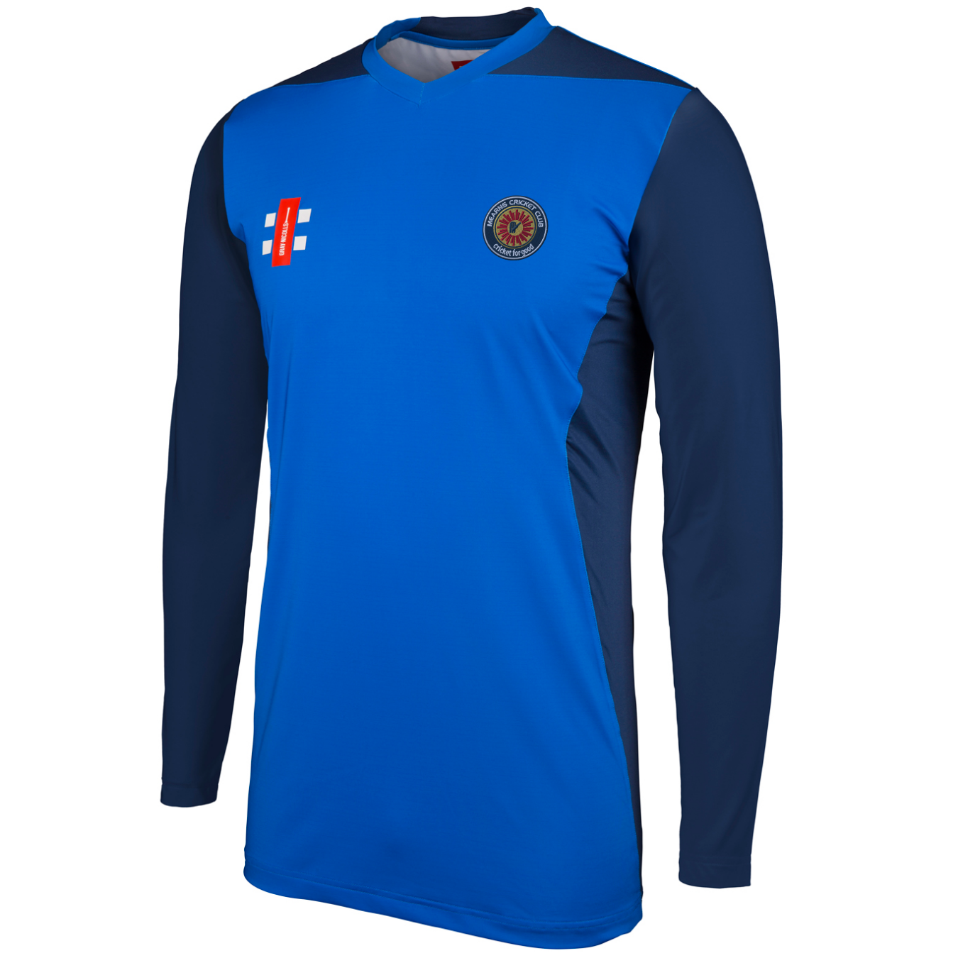 gray-nicolls-mearns-cc-junior-maglia-t20-pro-performance-manica-lunga-royal-navy image 1