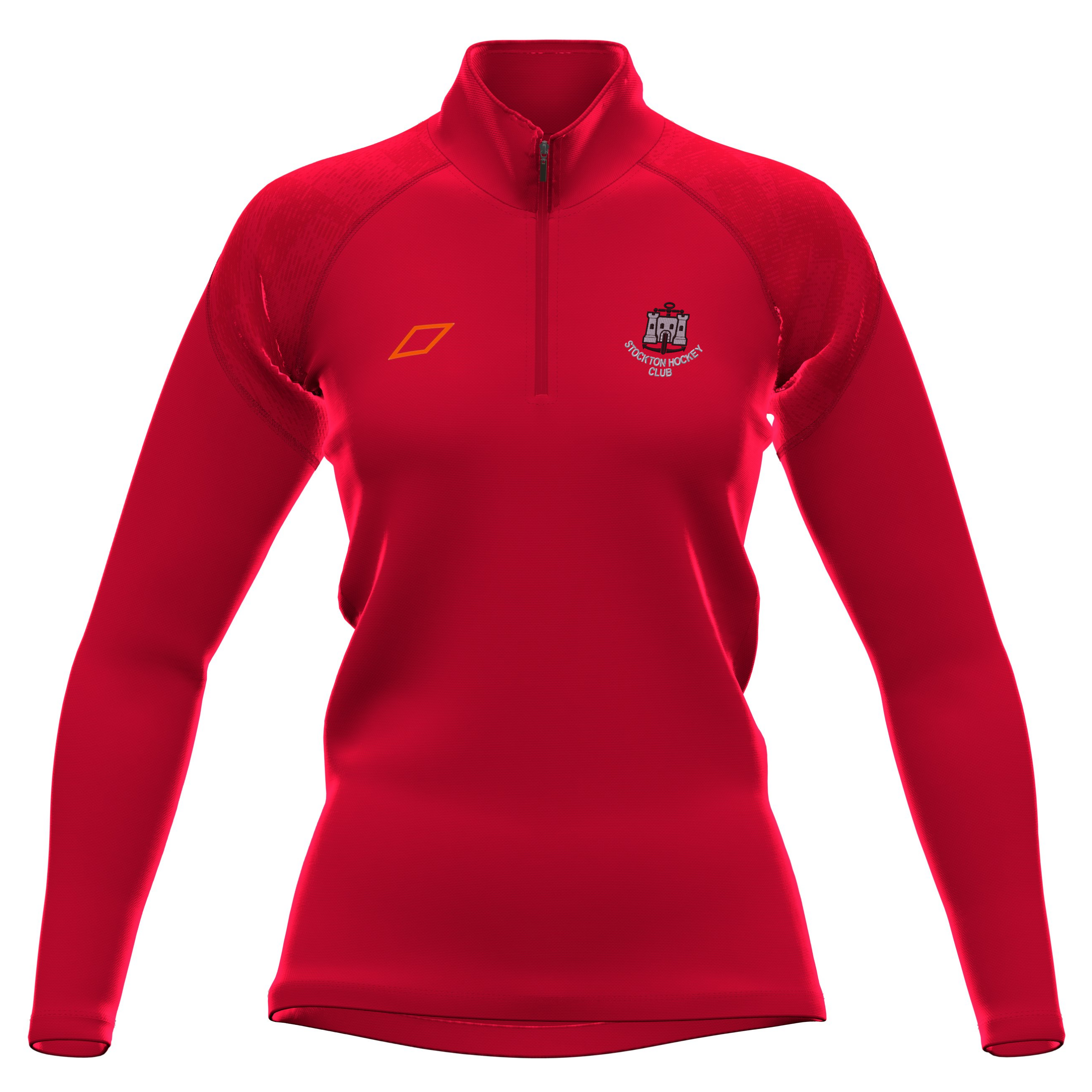 grays-stockton-hc-gts-felpa-1-4-zip-donna-rosso image 2