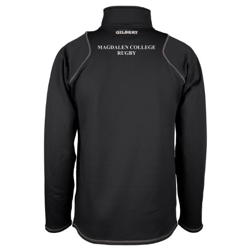 gilbert-rugby-magdalen-college-quest-pile-1-4-zip-uomo-nero image 2
